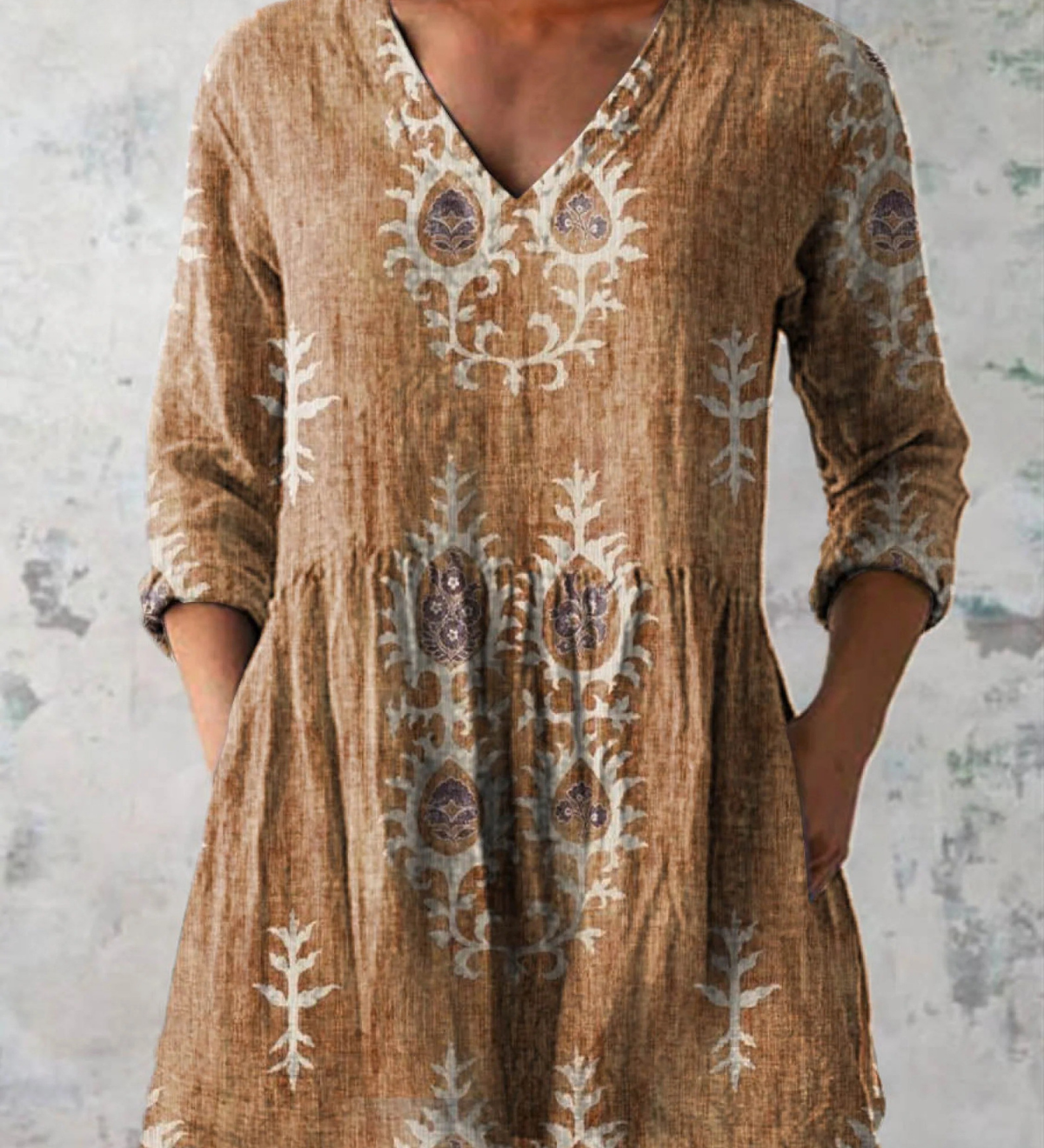 Elise | Blouse Longue avec Décolleté en V