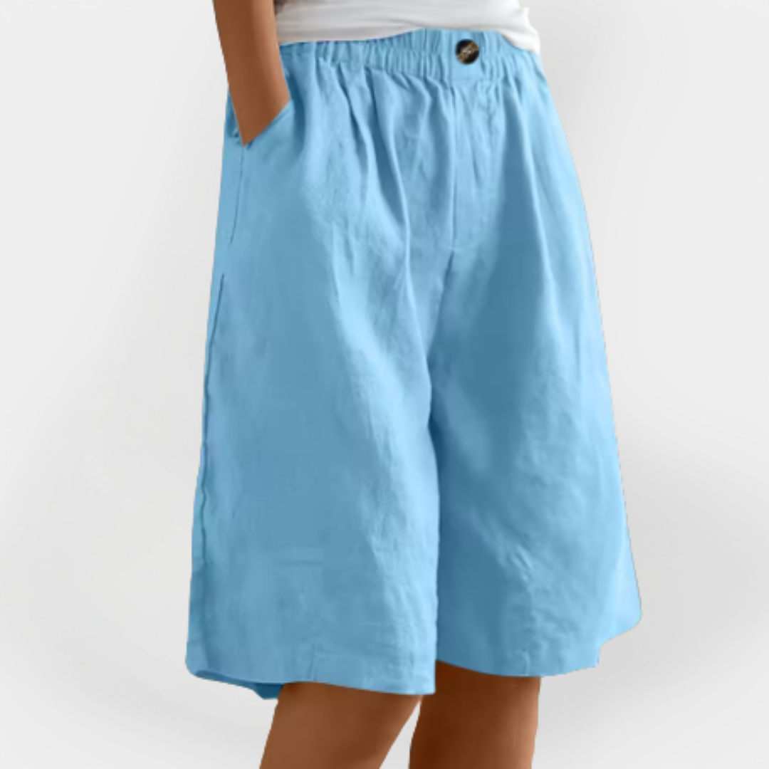 Shorts en Lin avec Poches