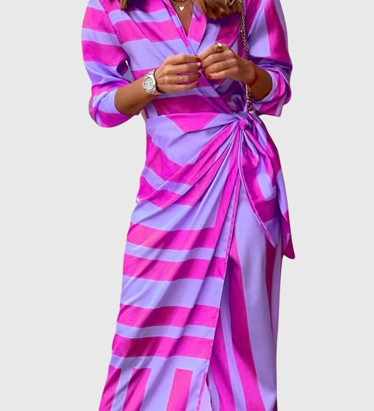 Everly | Robe Wrap Élégante avec Imprimé