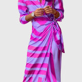 Everly | Robe Wrap Élégante avec Imprimé