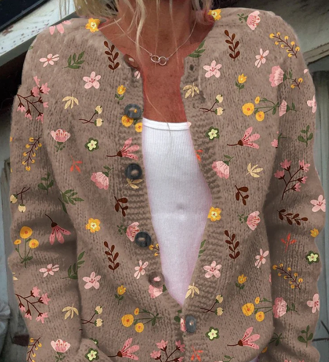 Salomé - Cardigan Tricot Floral