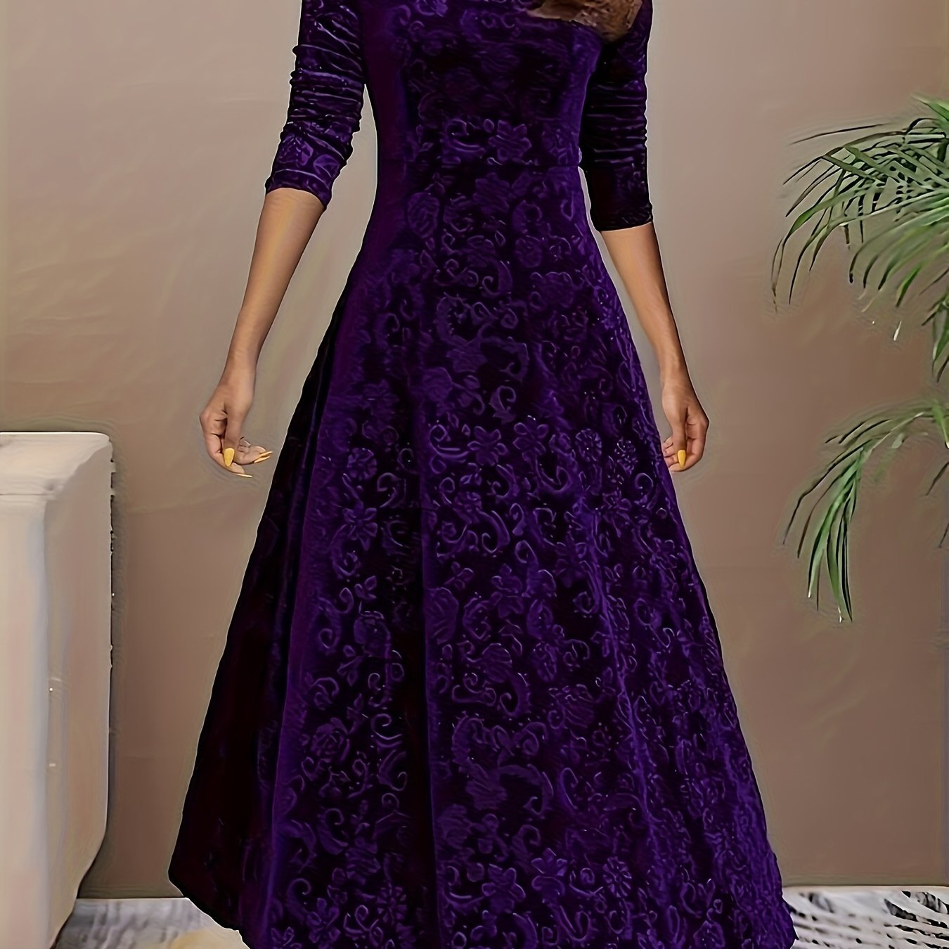 Julie | Robe Maxi Élégante à Motifs