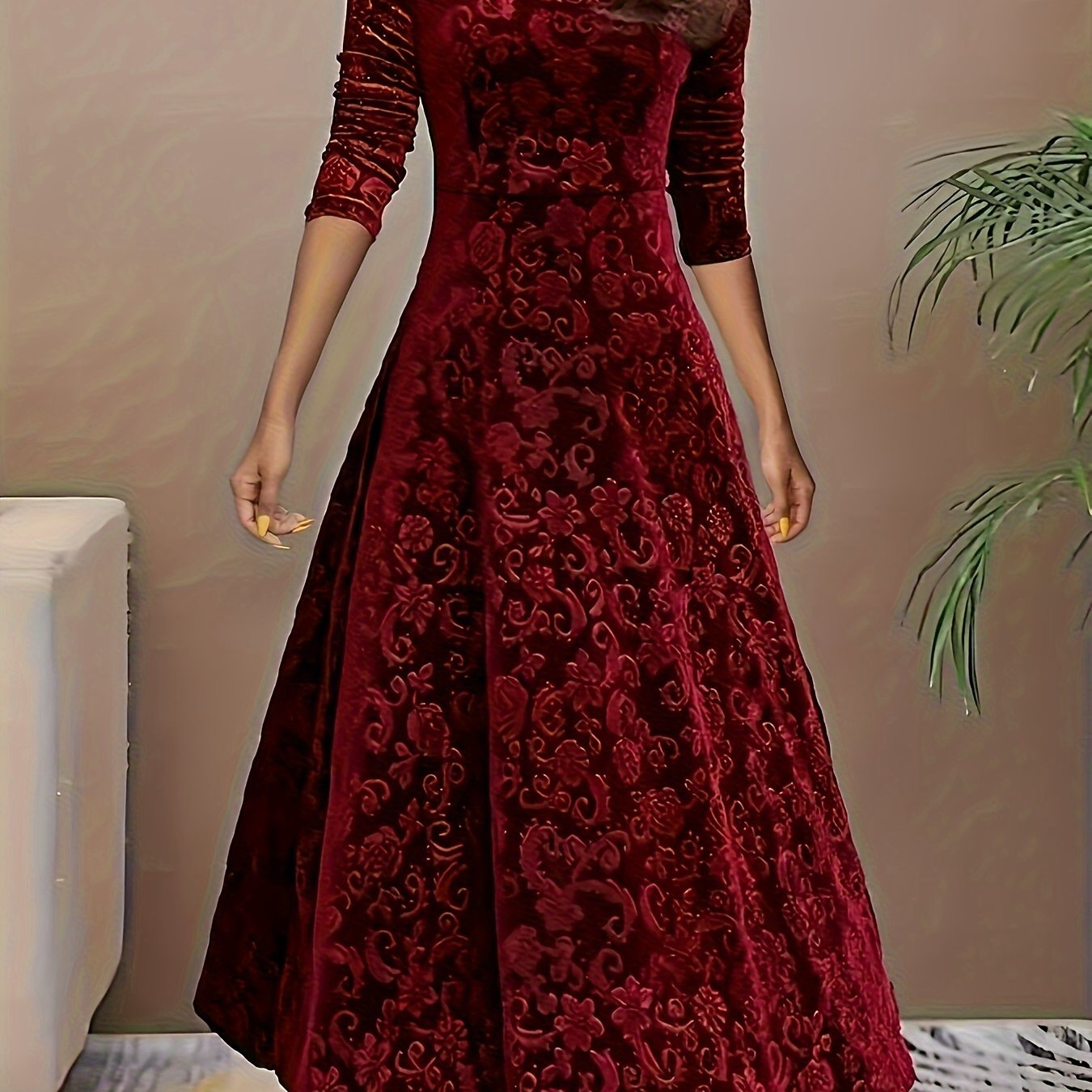 Julie | Robe Maxi Élégante à Motifs