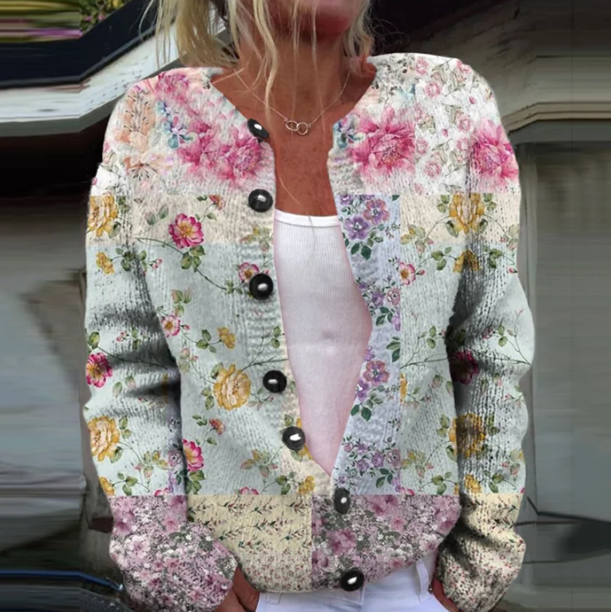 Salomé - Cardigan Tricot Floral