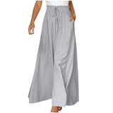 Pantalon large avec taille élastique