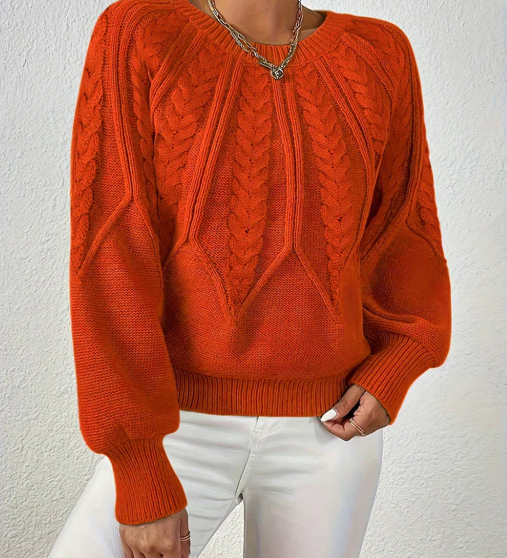 Delphique - Pull en Tricot à Câbles