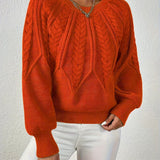 Delphique - Pull en Tricot à Câbles