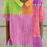 Zoe | Chemise Colorée en Patchwork