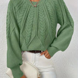 Delphique - Pull en Tricot à Câbles
