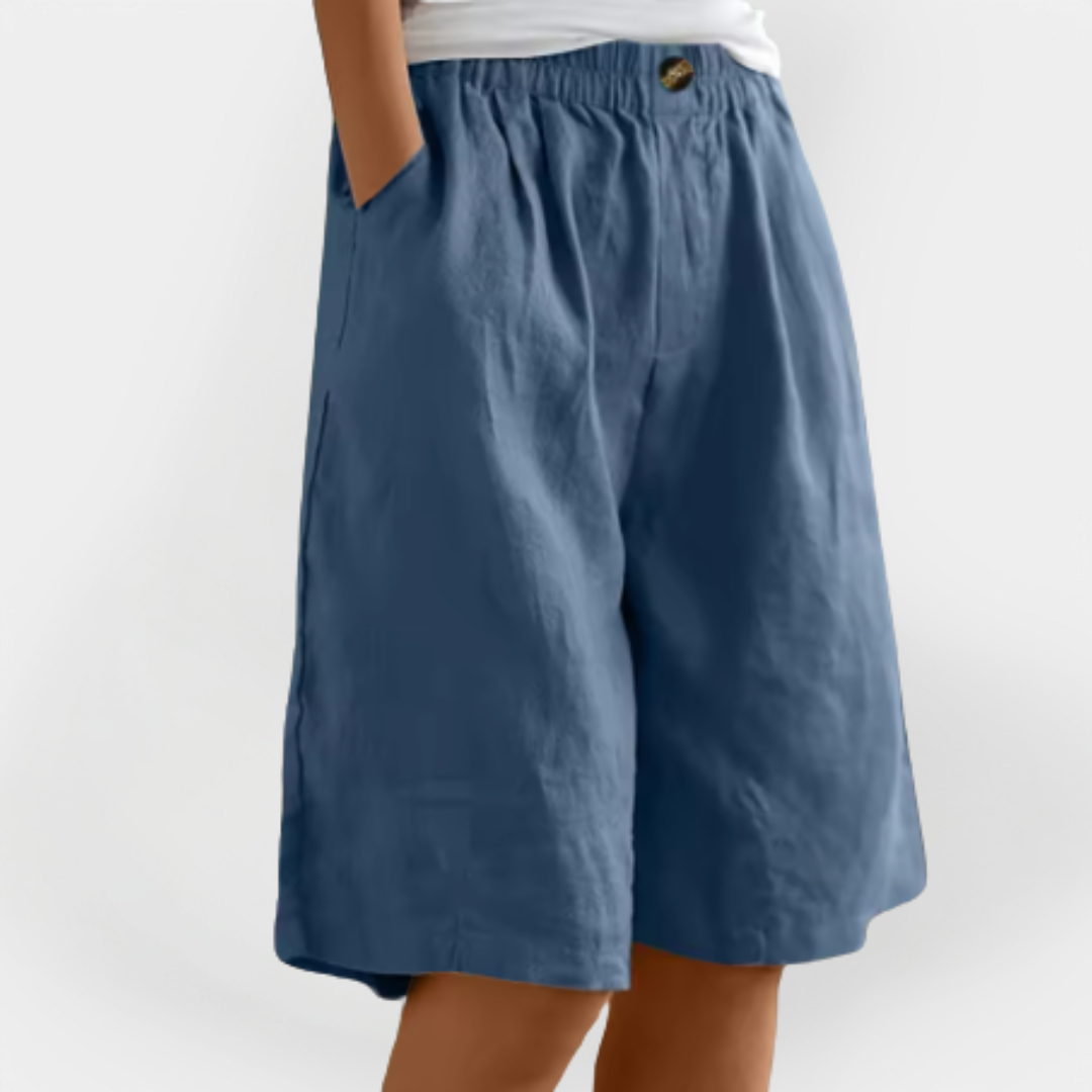 Shorts en Lin avec Poches