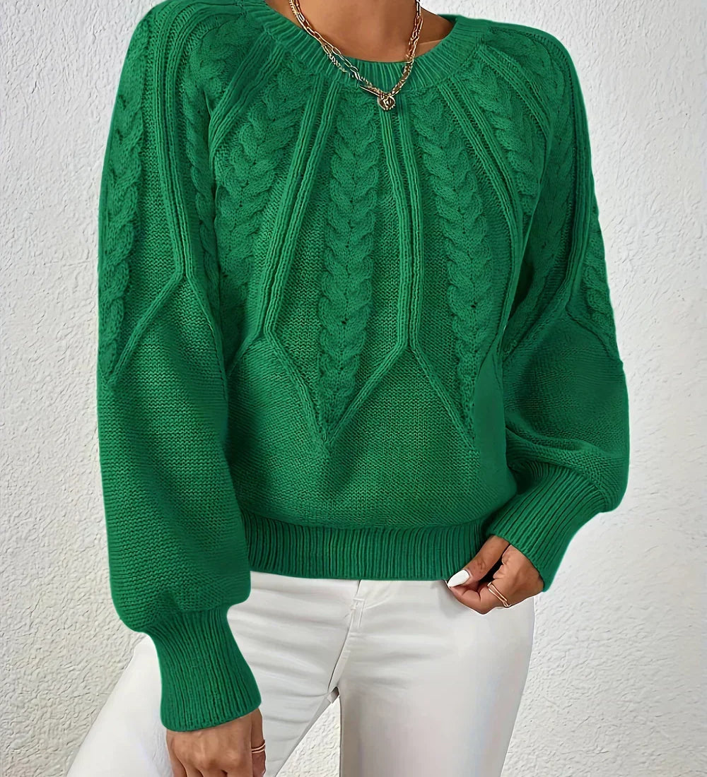 Delphique - Pull en Tricot à Câbles