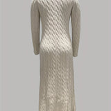 Sarah | Robe Maxi en Tricot Câblé Confortable