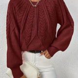 Delphique - Pull en Tricot à Câbles