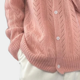 Lucie - Cardigan à Boutons en Tricot à Cable