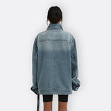 Sílvia - Veste Vintage Col Haut Asymétrique