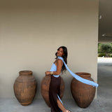 Blankenberge | Robe Marron et Bleu