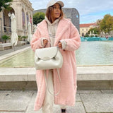 Sylviane - manteau long en peluche d'ours