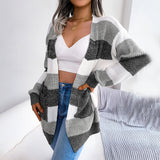 Odette - Cardigan Tricot Rayé Oversize