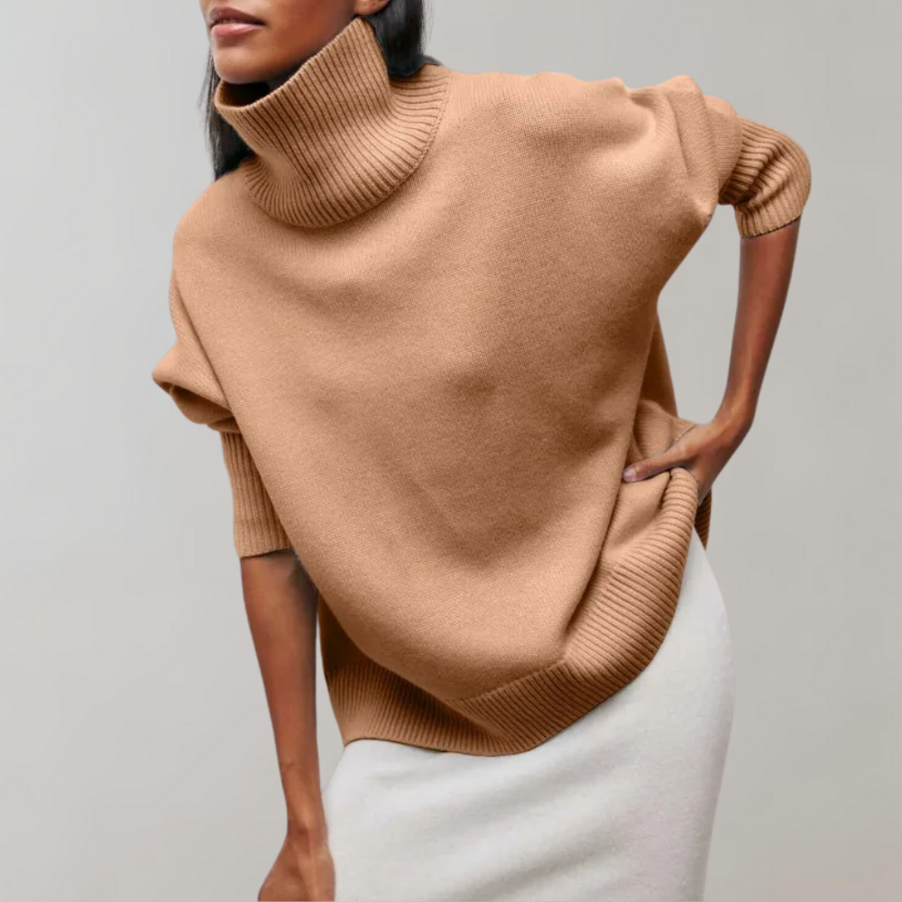 Emiline - Pull sans manches à col montant pour superposition