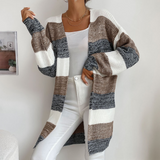 Antoinette - Cardigan en Maille Rayé pour Superposition