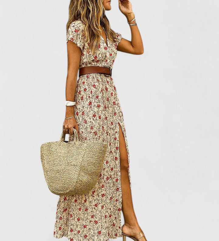Caroline | Robe Maxi Boho Élégante