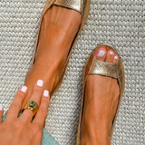 Adelina | Sandales Dorées Confort Chic