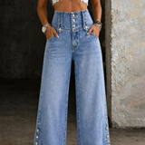 Mia | Jeans à taille haute avec fente