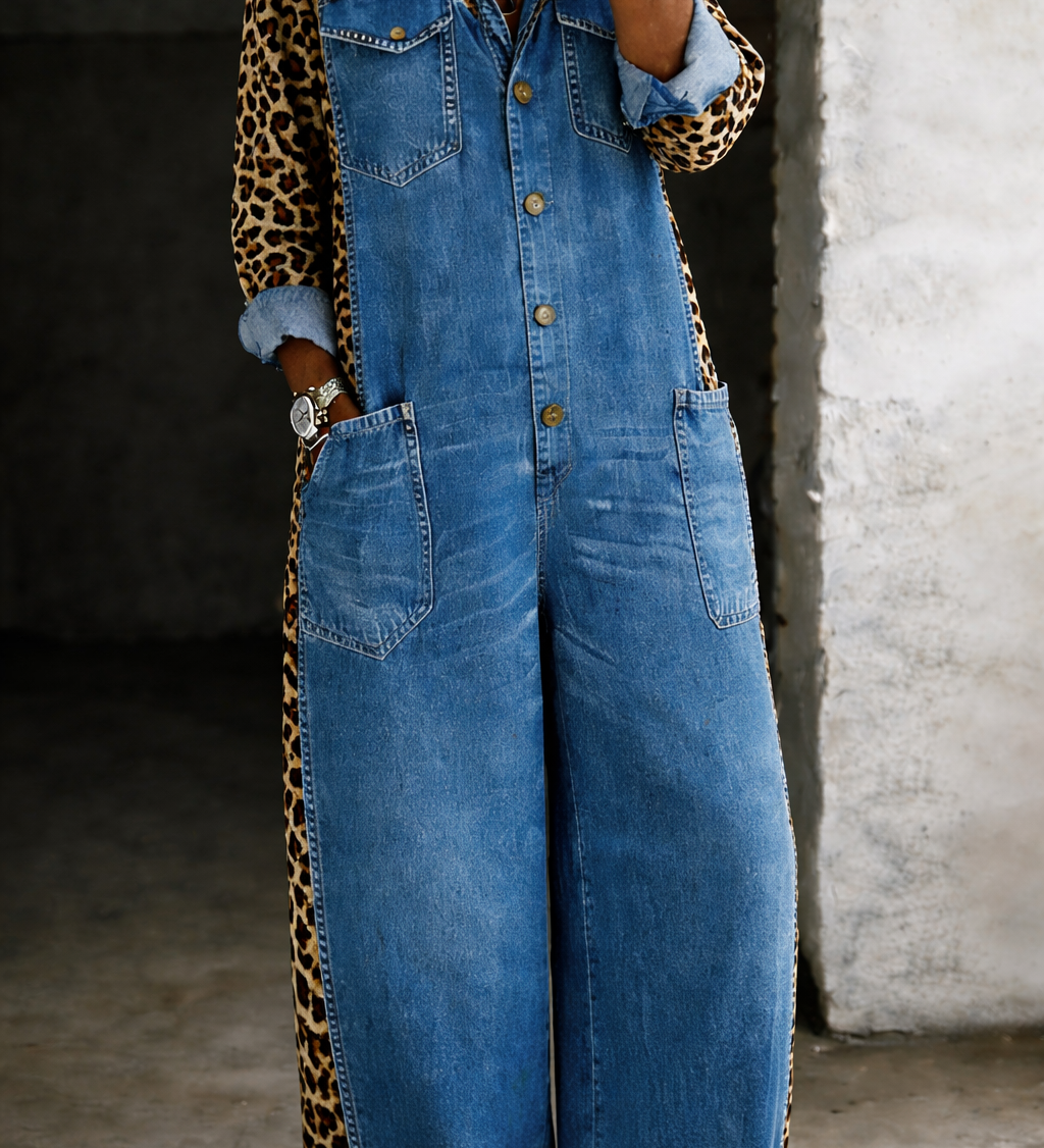 Maelle | Combinaison chemise en jean