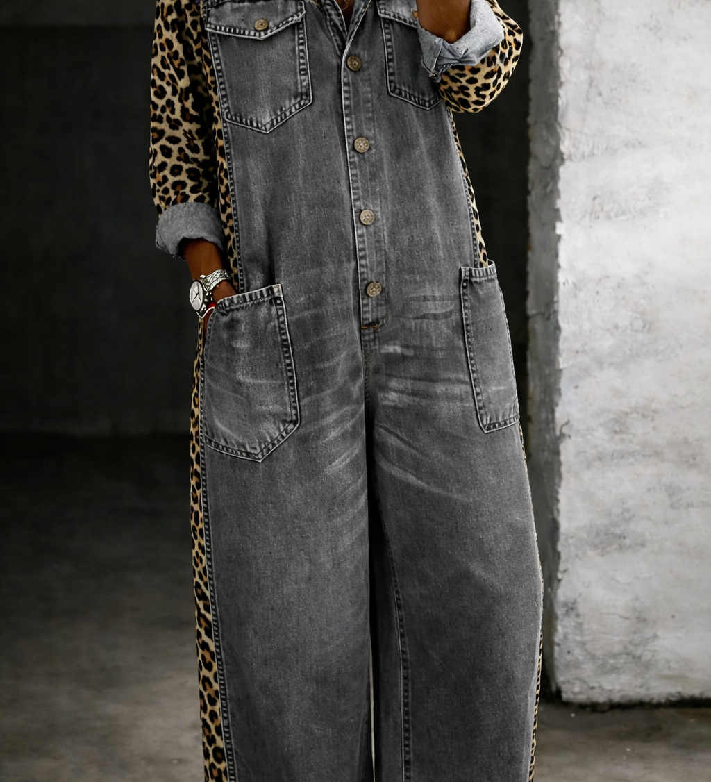Maelle | Combinaison chemise en jean