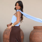 Blankenberge | Robe Marron et Bleu