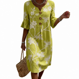 Lucie - Robe femme décontractée à motifs floraux.