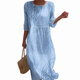 Océane - Robe décontractée brodée pour femme.