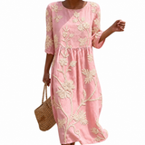 Eléonore - Robe femme décontractée à motifs floraux.