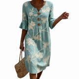Aurélie - Robe femme décontractée à motif floral.