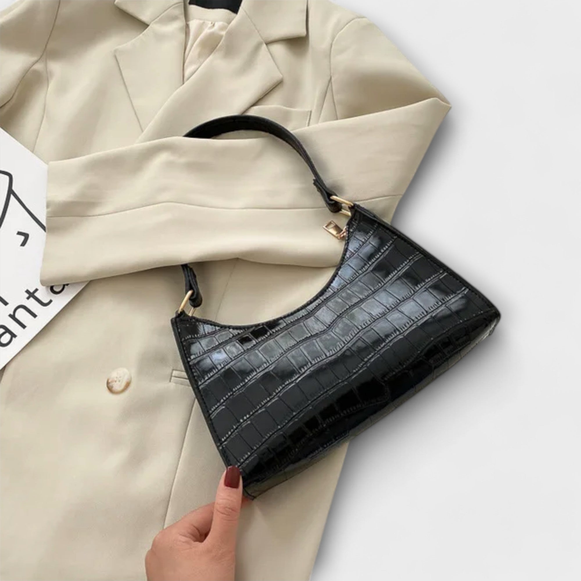Marguerite | Sac en Cuir Brillant