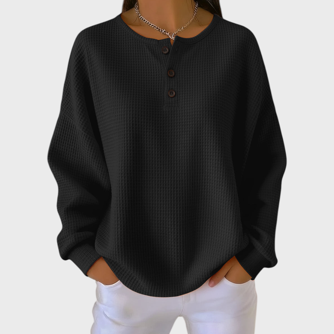 Colette - Pull en doux tricot gaufré