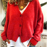 Aline - Gilet Boutonné V-Neck Confortable