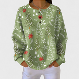 Rosalie - Pull à motif de sapin de Noël