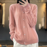 Lucie - Cardigan à Boutons en Tricot à Cable