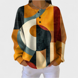 Delphine - Pull en matériau structuré avec des motifs géométriques