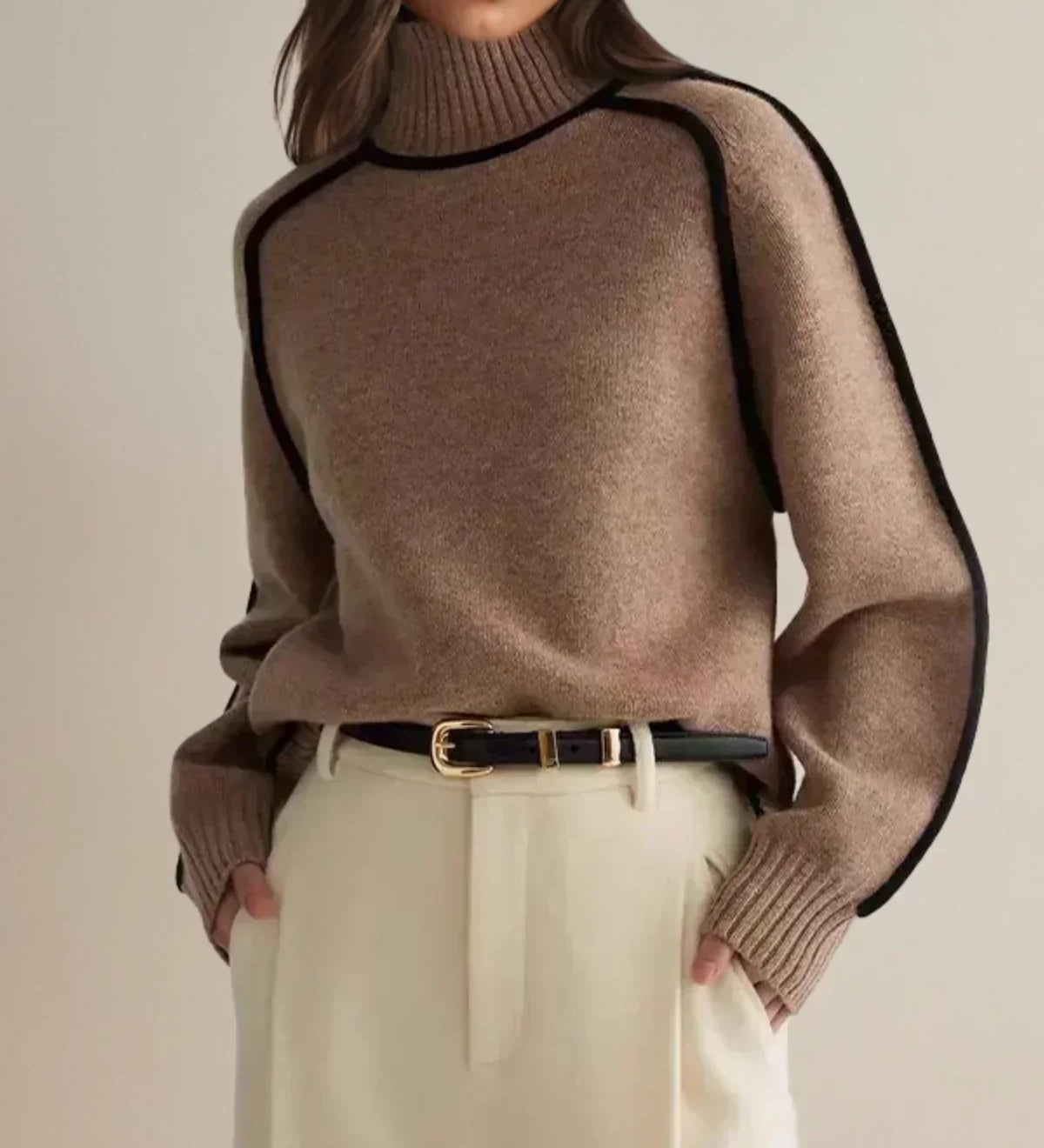 Sandrine | Pull élégant à col roulé