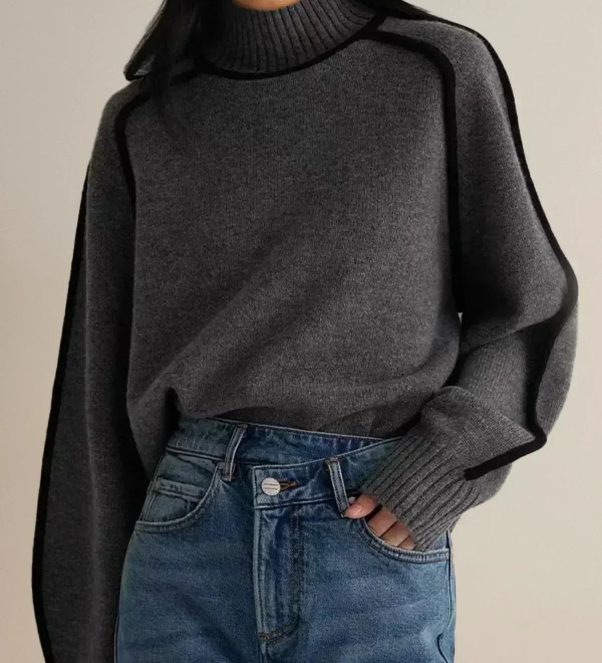 Sandrine | Pull élégant à col roulé