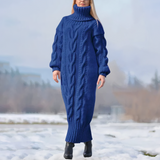 Sévriane | Robe maxi en tricot avec motif en câble