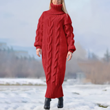 Sévriane | Robe maxi en tricot avec motif en câble