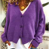 Aline - Gilet Boutonné V-Neck Confortable