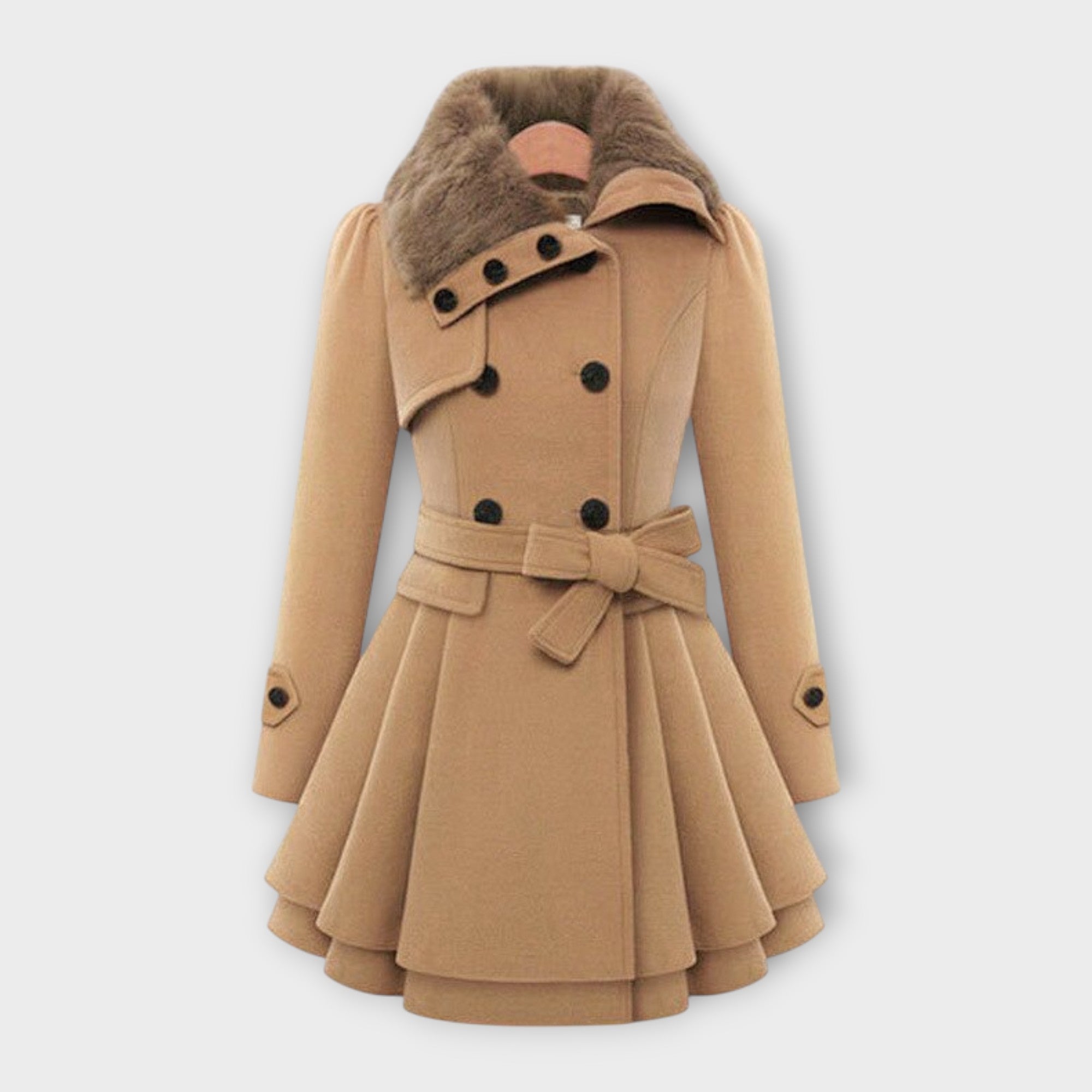 Ema - Manteau Élégant avec Fourrure
