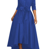 Martine | Robe Maxi Boutonnée Parfaite pour les Fêtes