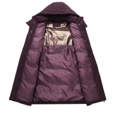 Urbanie | Manteau long matelassé pour femme avec capuche et col montant