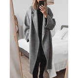 Liesel | Manteau oversized pour femme avec revers et double boutonnage