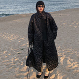 Fanchon | Manteau matelassé oversize pour femme, de longueur maxi, avec matelassage en losanges